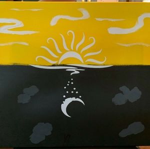 8x10 acrylic and vinyl canvas picture